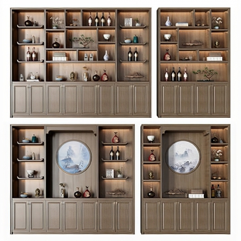 New Chinese Style Wine Cabinet-ID:169477949