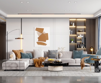 Modern A Living Room-ID:378484013