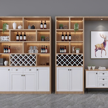 Nordic Style Wine Cabinet-ID:686733967
