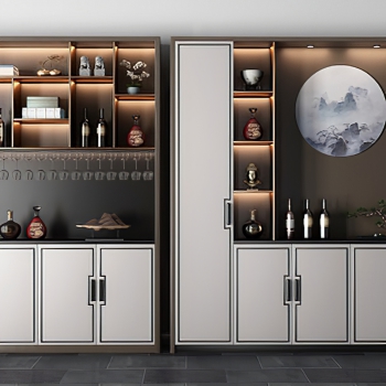 New Chinese Style Wine Cabinet-ID:906701098
