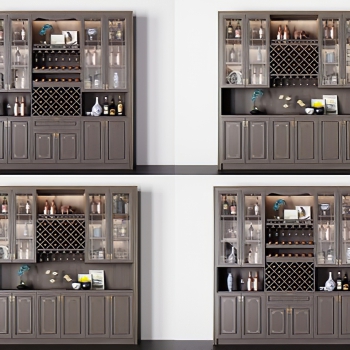 New Chinese Style Wine Cabinet-ID:513736015