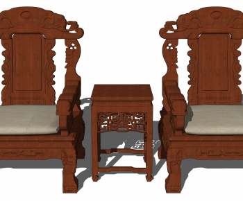 中式实木雕花椅子-ID:905048842