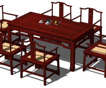 Chinese Style Dining Table And Chairs-ID:415060046