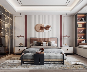 New Chinese Style Bedroom-ID:228897091