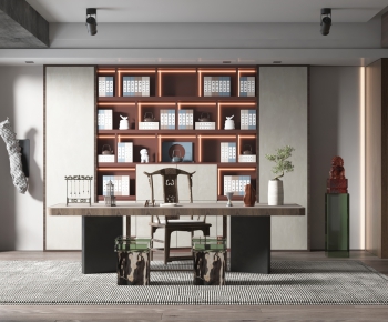 Modern New Chinese Style Study Space-ID:809638024