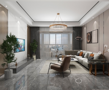 Modern A Living Room-ID:735145097