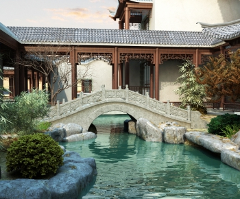 中式古建筑庭院/景观-ID:815155982