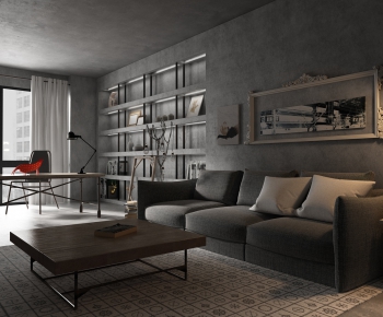 Industrial Style A Living Room-ID:336827048