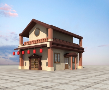 New Chinese Style Building Appearance-ID:141990251