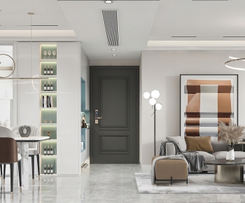Modern A Living Room-ID:799905061