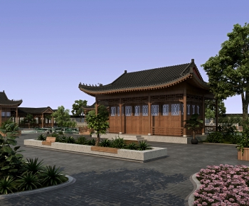 Chinese Style Ancient Architectural Buildings-ID:935084101