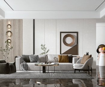 Modern A Living Room-ID:649430043