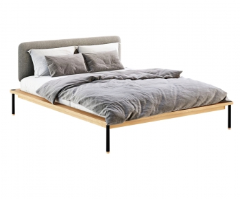 Nordic Style Double Bed-ID:211844925