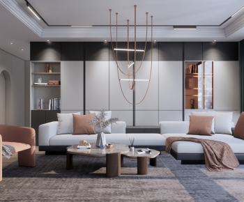 Modern A Living Room-ID:662228119