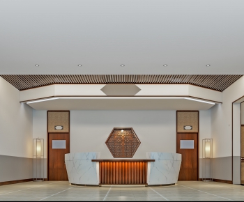 Chinese Style Office Reception Desk-ID:258784062