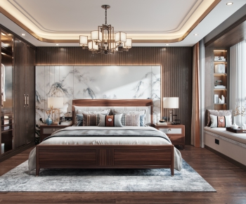 New Chinese Style Bedroom-ID:421000966