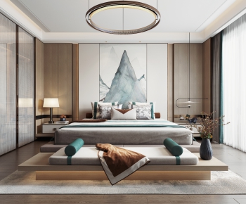 New Chinese Style Bedroom-ID:313910966