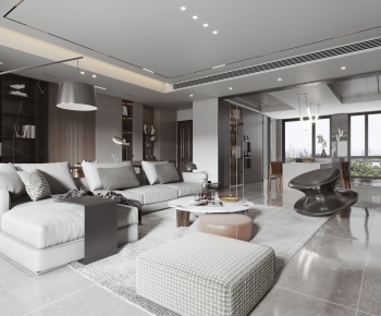 Modern A Living Room-ID:453274977