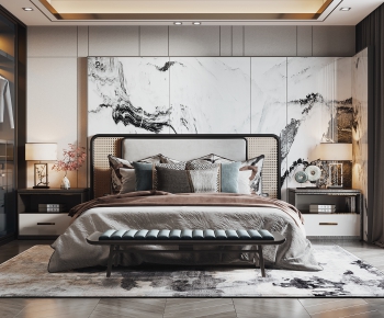 New Chinese Style Bedroom-ID:318913944
