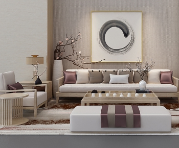 New Chinese Style Sofa Combination-ID:593599081