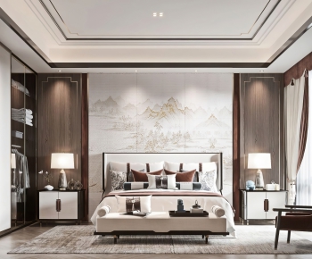 New Chinese Style Bedroom-ID:229599569