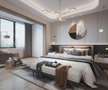 New Chinese Style Bedroom-ID:701088917