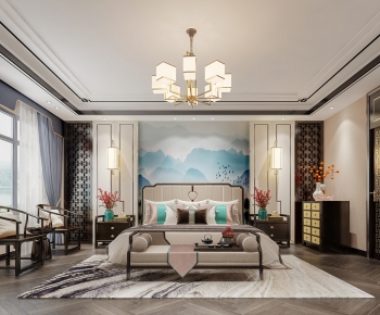 New Chinese Style Bedroom-ID:455509906