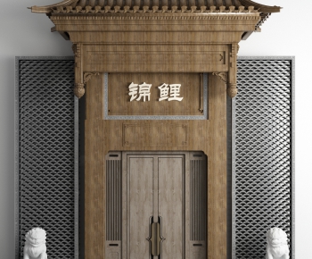 新中式徽派建筑门头 屋檐-ID:589210993