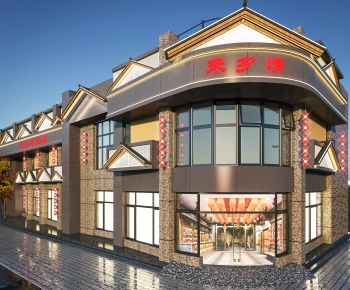 New Chinese Style Facade Element-ID:364428041