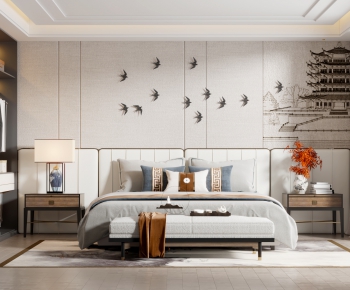 New Chinese Style Bedroom-ID:210052017