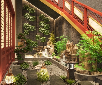 New Chinese Style Garden-ID:393347986