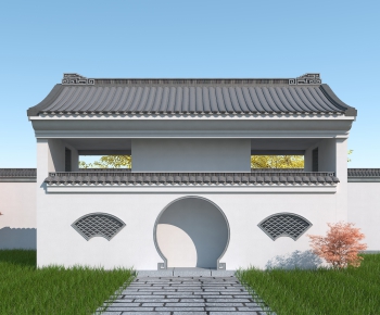 中式风格单体建筑 公厕-ID:802614931