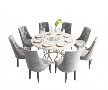American Style Dining Table And Chairs-ID:193979756