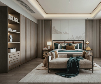 New Chinese Style Bedroom-ID:283720023