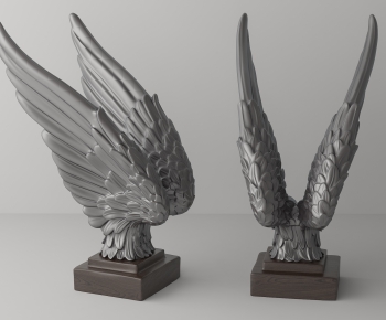 现代翅膀雕塑-ID:313539037