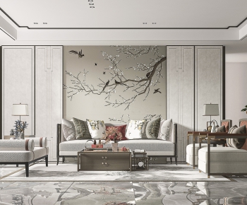 New Chinese Style A Living Room-ID:148714073
