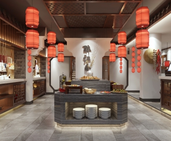 新中式餐饮大厅，大堂-ID:335237035