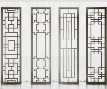 New Chinese Style Metal Screen Partition-ID:558788065