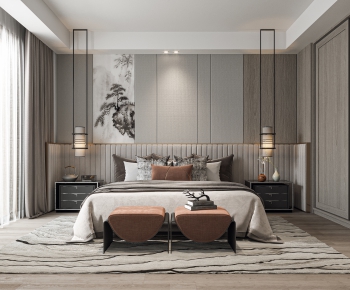 New Chinese Style Bedroom-ID:144850029