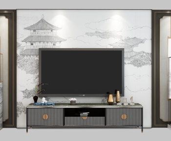 New Chinese Style TV Cabinet-ID:458165888