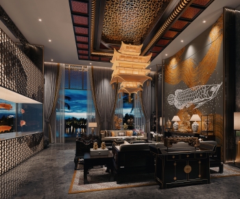 New Chinese Style Hotel Space-ID:645752914