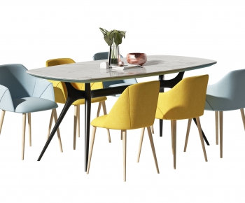 Nordic Style Dining Table And Chairs-ID:947110894