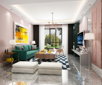 Modern A Living Room-ID:691673991