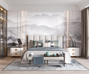 New Chinese Style Bedroom-ID:512800935