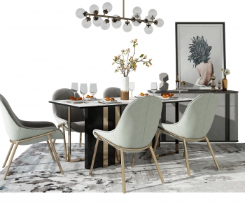 Modern Dining Table And Chairs-ID:746628055