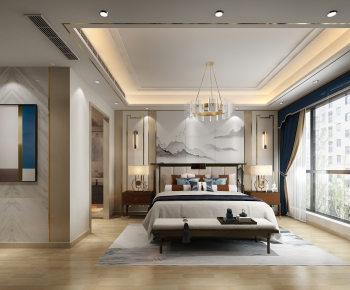 New Chinese Style Bedroom-ID:433518966