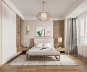 Japanese Style Wabi-sabi Style Bedroom-ID:265569738
