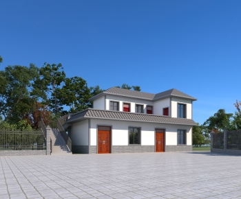 New Chinese Style Villa Appearance-ID:554070953