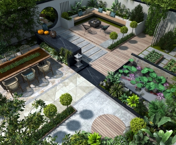 New Chinese Style Courtyard/landscape-ID:494050988