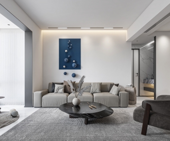 Modern Wabi-sabi Style A Living Room-ID:418903113